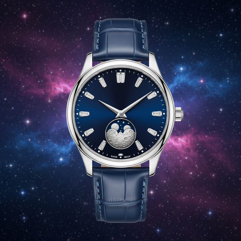 Celestial Moon Phase Watch front view